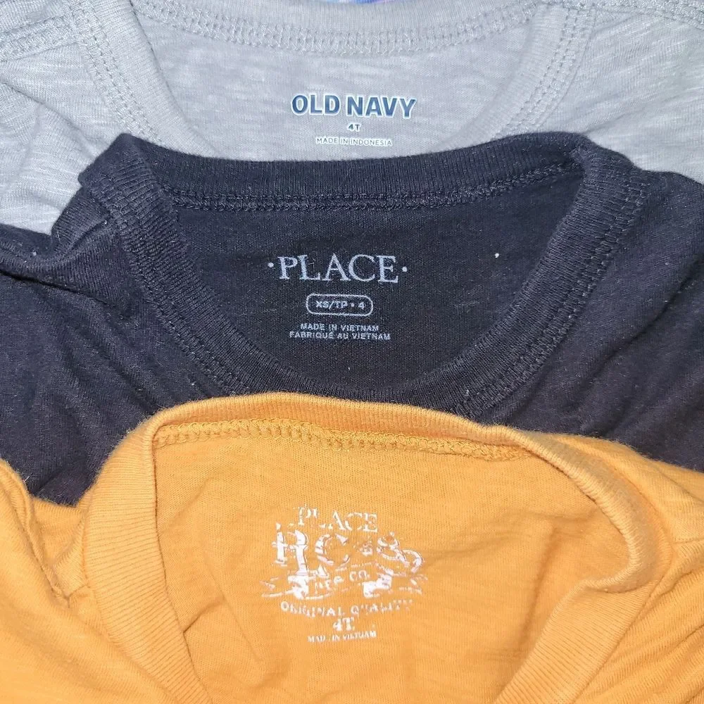 Boys Size 4t Graphic Black Gray Orange 3 Shortsleeve T-shirt Bundle